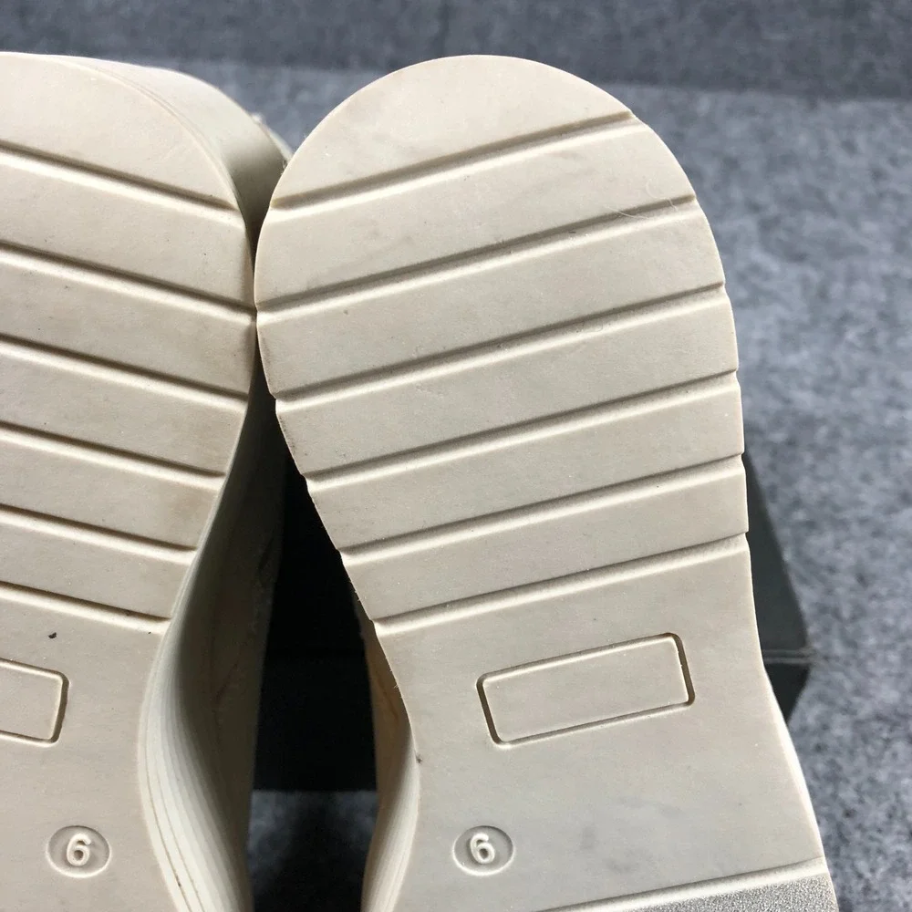 Steve Madden Wedge Booties Women's 9 Ivory Faux Leather Paisley Zip Up Boots - Picture 13 of 14